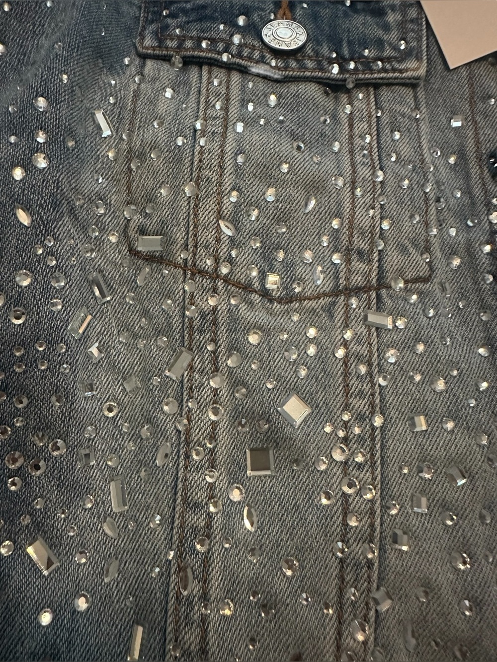 Signature8 Blue Denim Jacket with Rhinestones (small/medium) - Picture 3 of 7